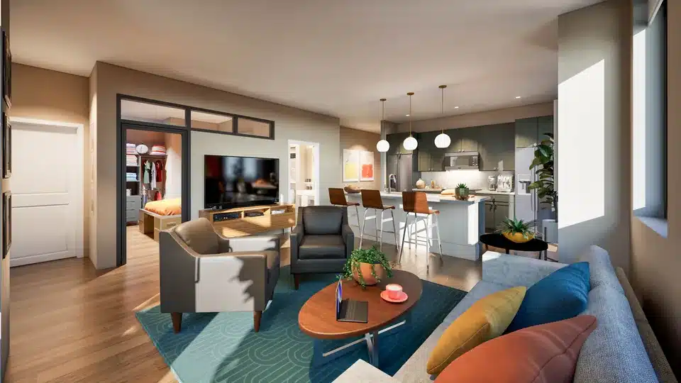 Fully furnished Luminary apartment interior